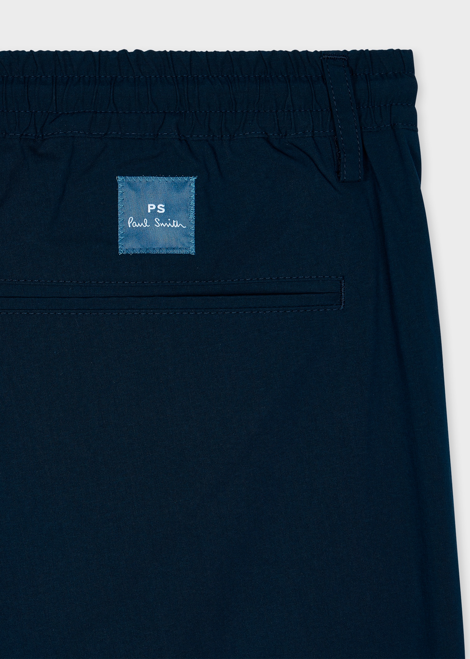 Navy Stretch Cotton-Blend Elasticated Waist Chinos - 2