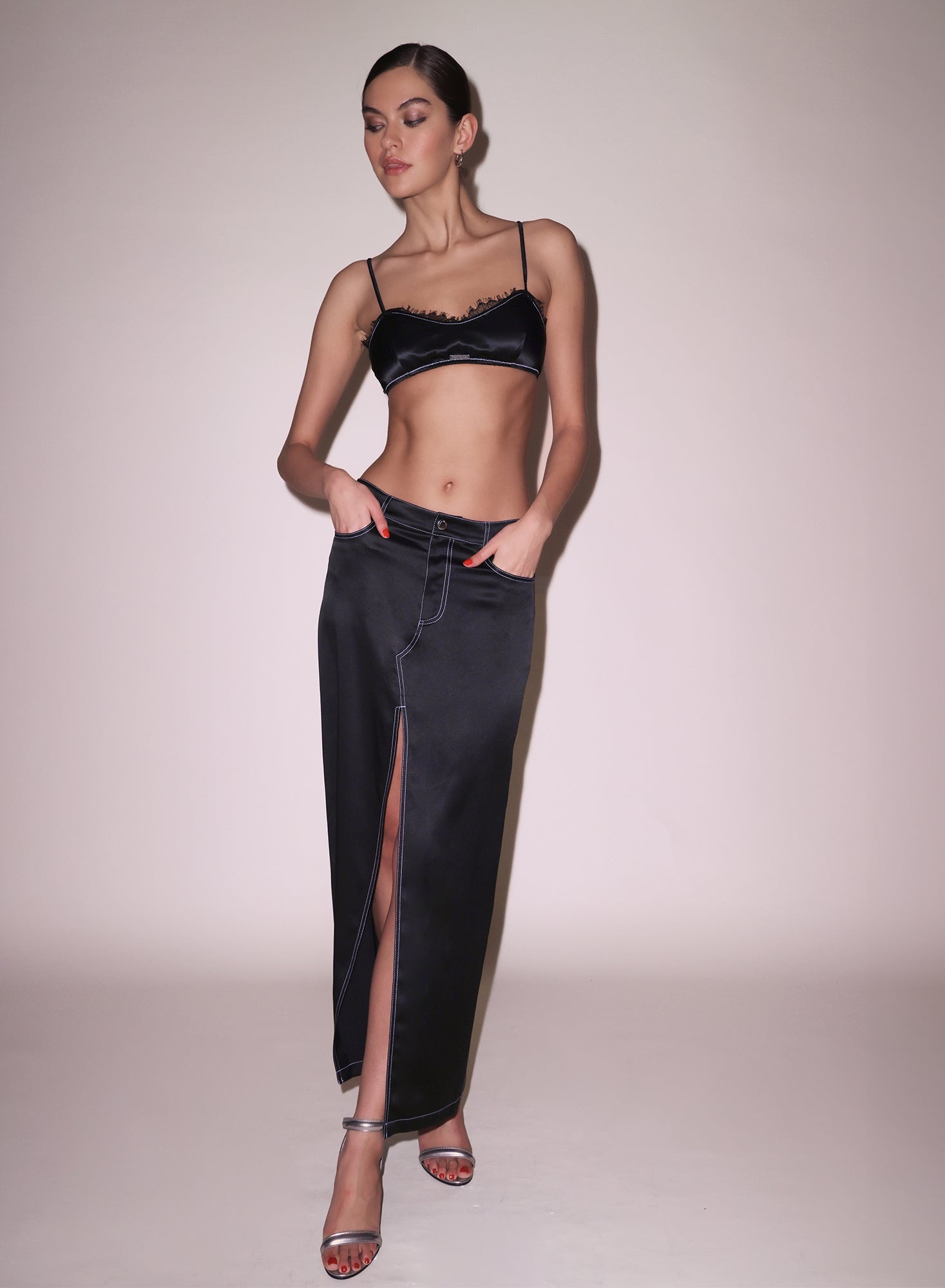 Silk & Lace Bra Top - 2