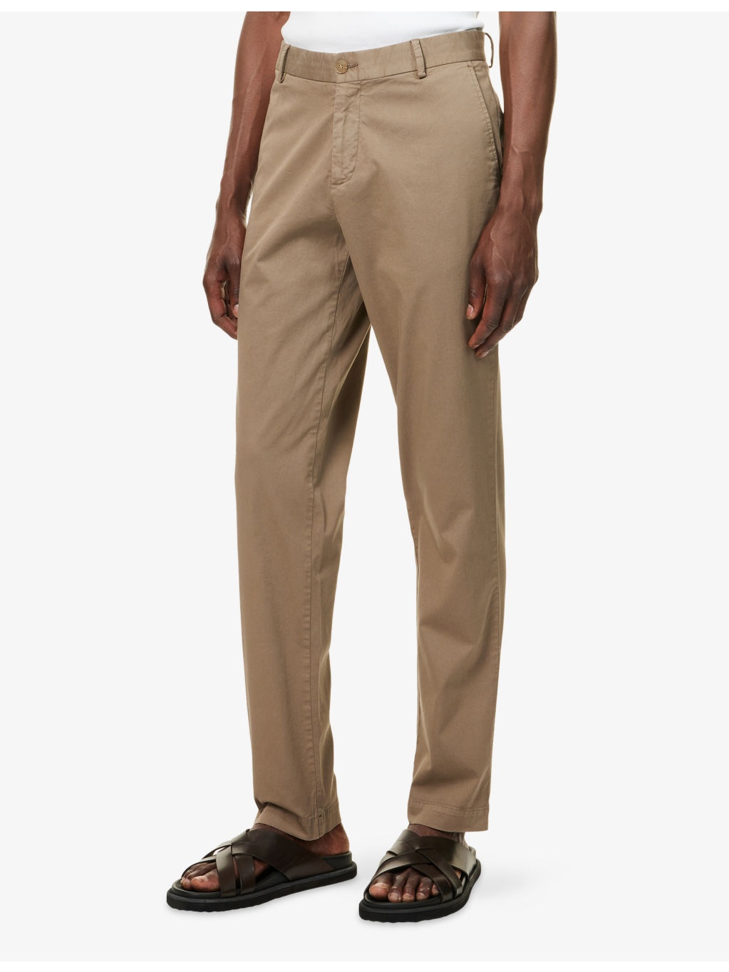 Slim-Fit Tapered-Leg Stretch-Cotton Chinos - 3