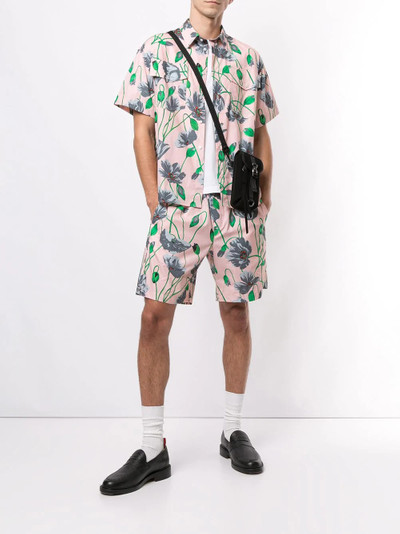 MSGM floral-print short-sleeved shirt outlook