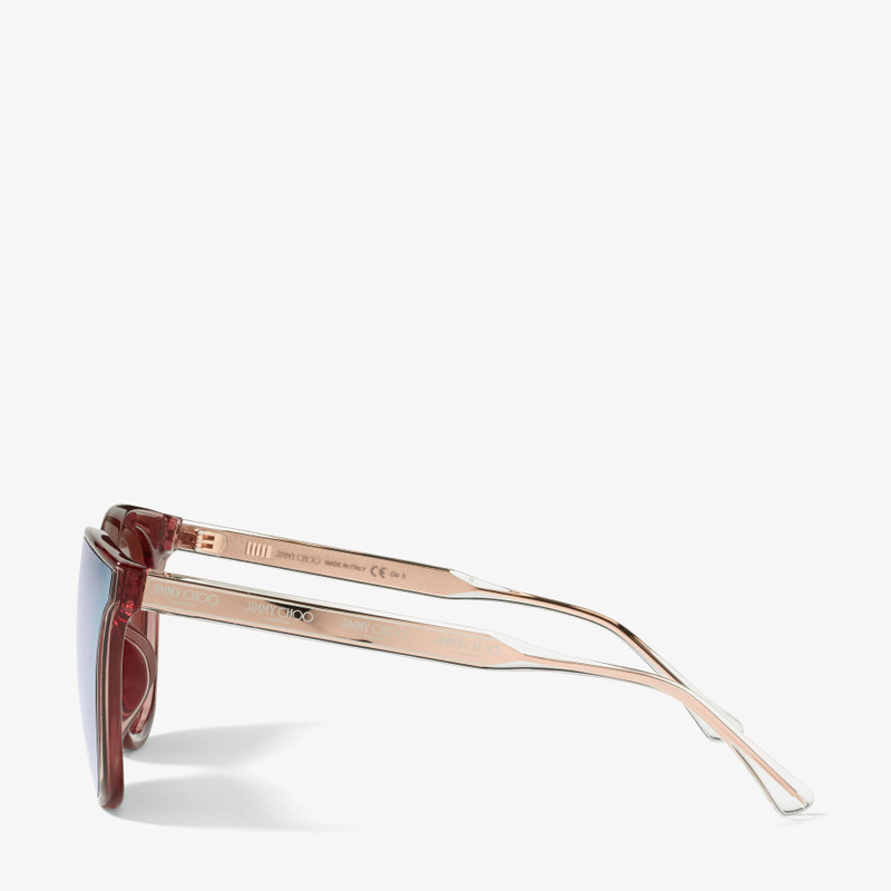 JIMMY CHOO Jaime
Nude Oval-Frame Sunglasses with Repeat Logo outlook