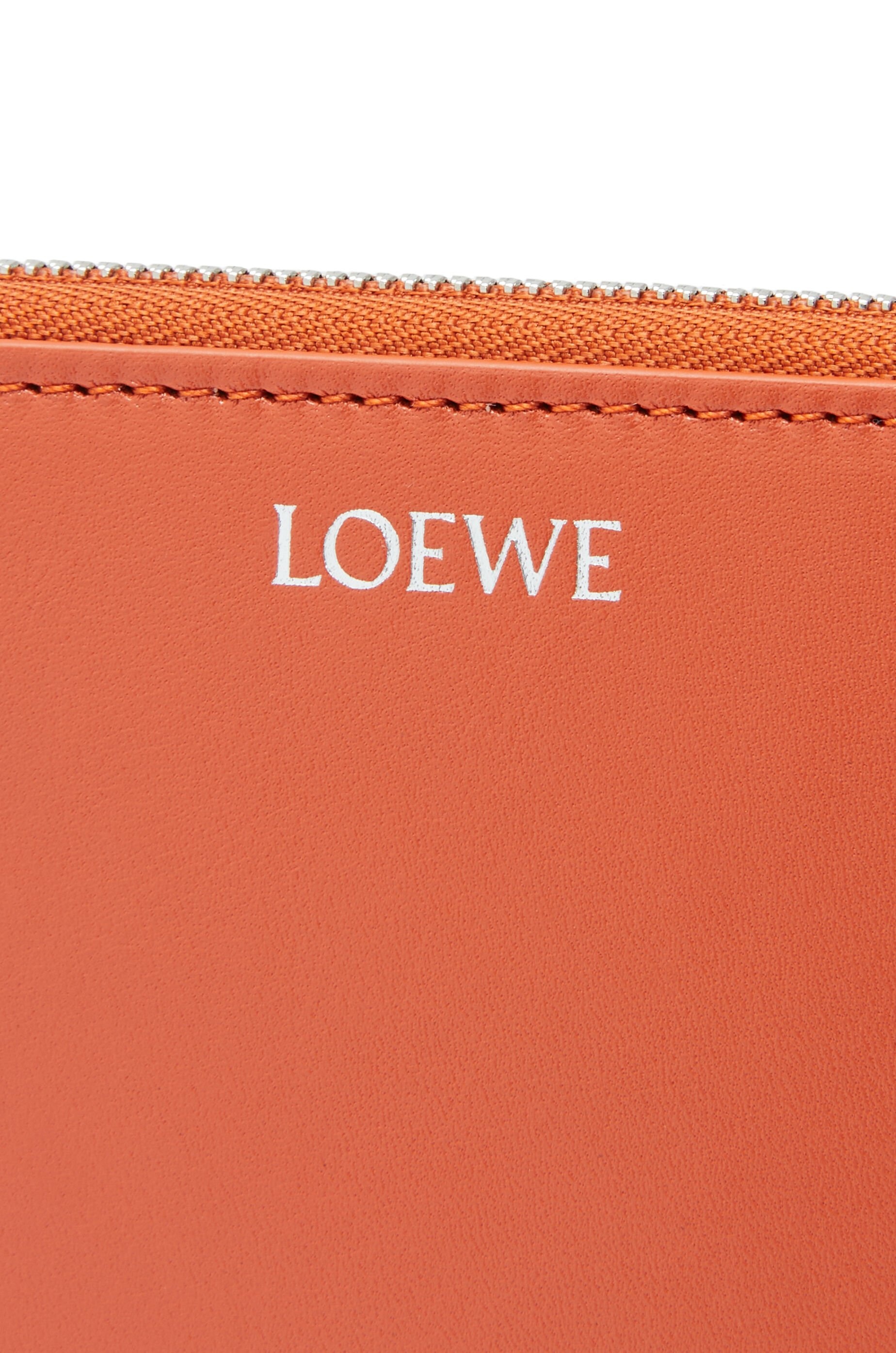 Knot compact zip around wallet in shiny nappa calfskin - 5