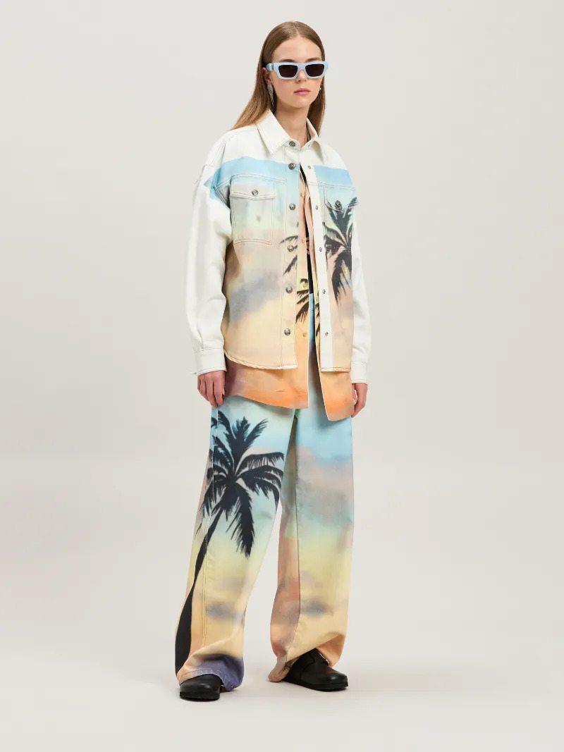 Sunrise Palm baggy denim pants - 2