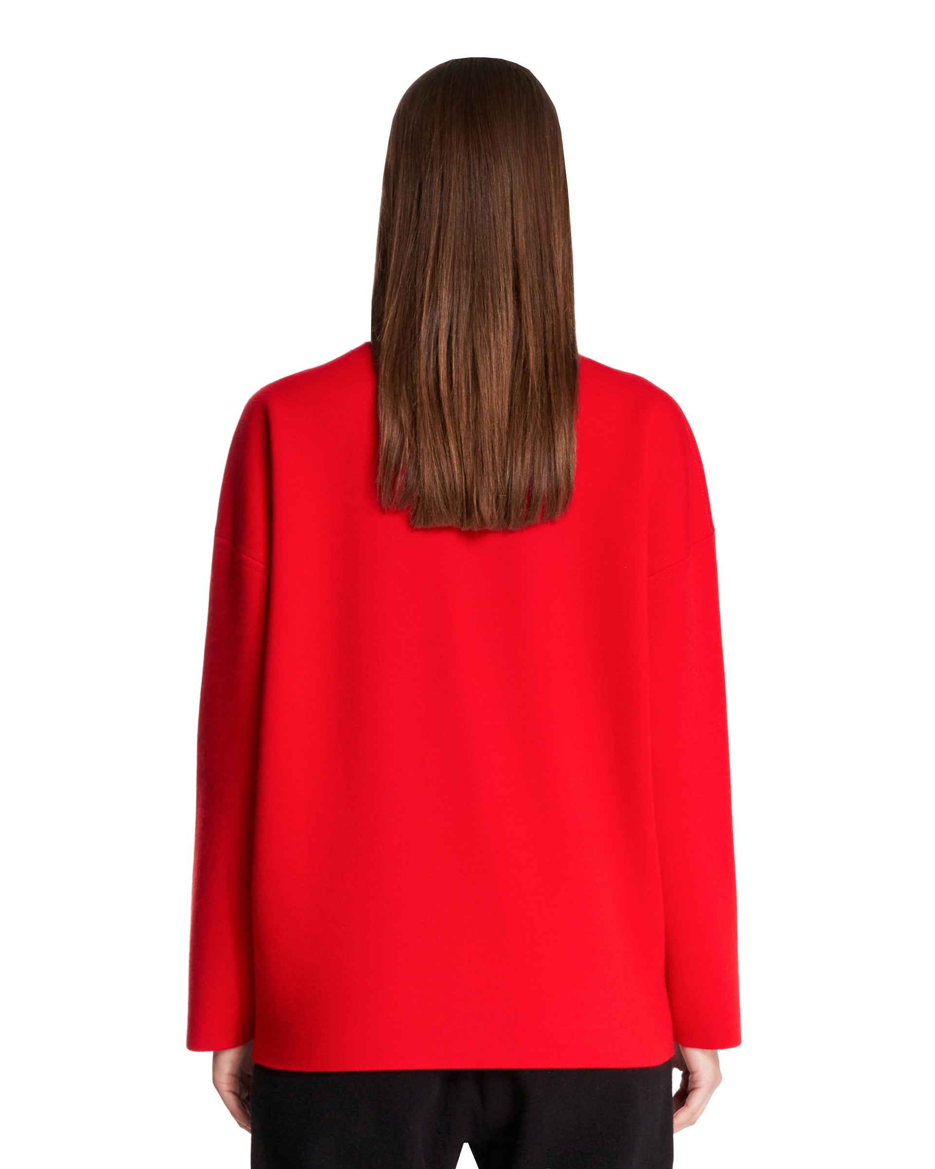 Red Cashmere Zip Sweater - 3