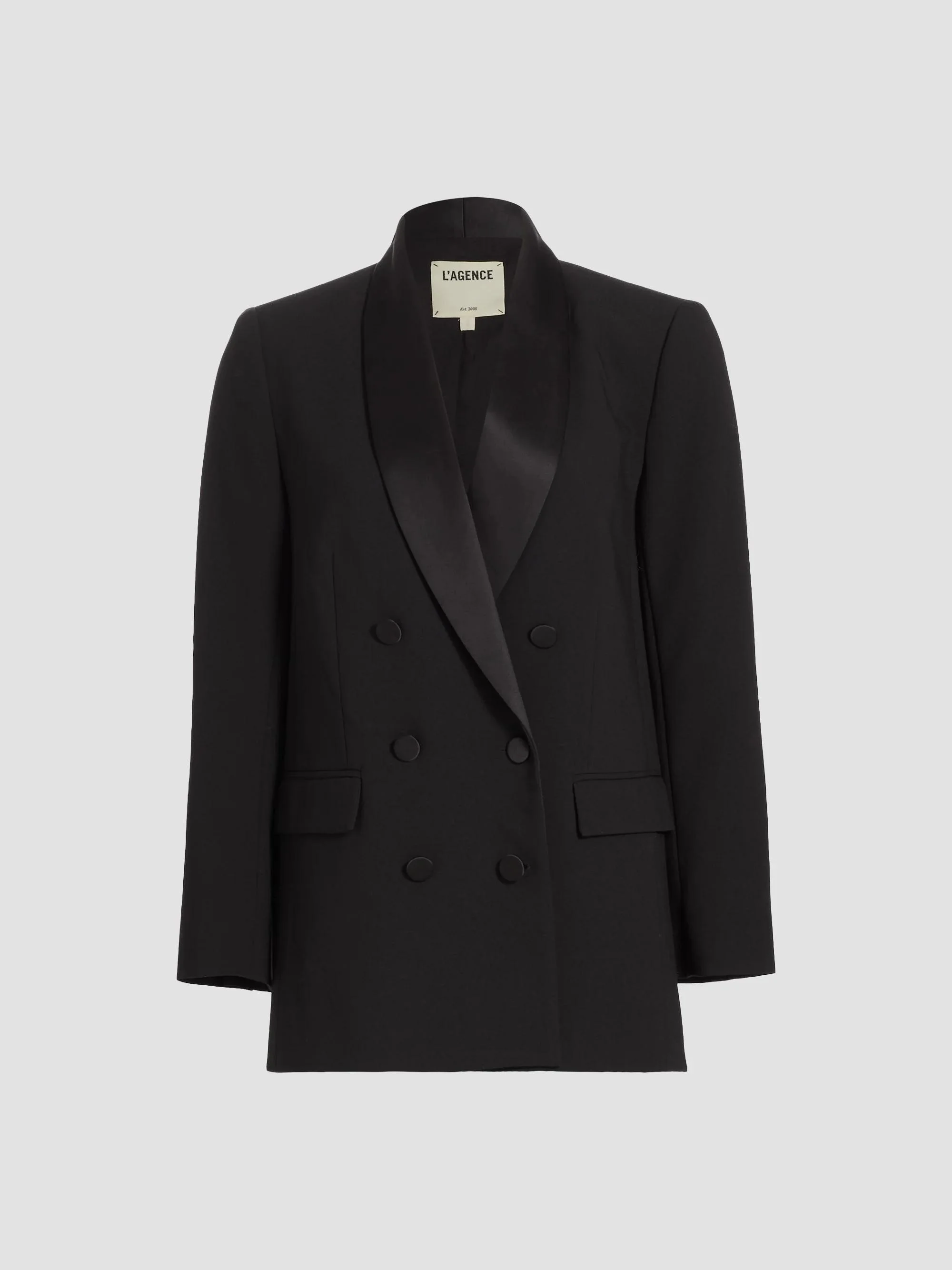 Women's Jayda Double-Breasted Ponte Blazer - Black Black - 1