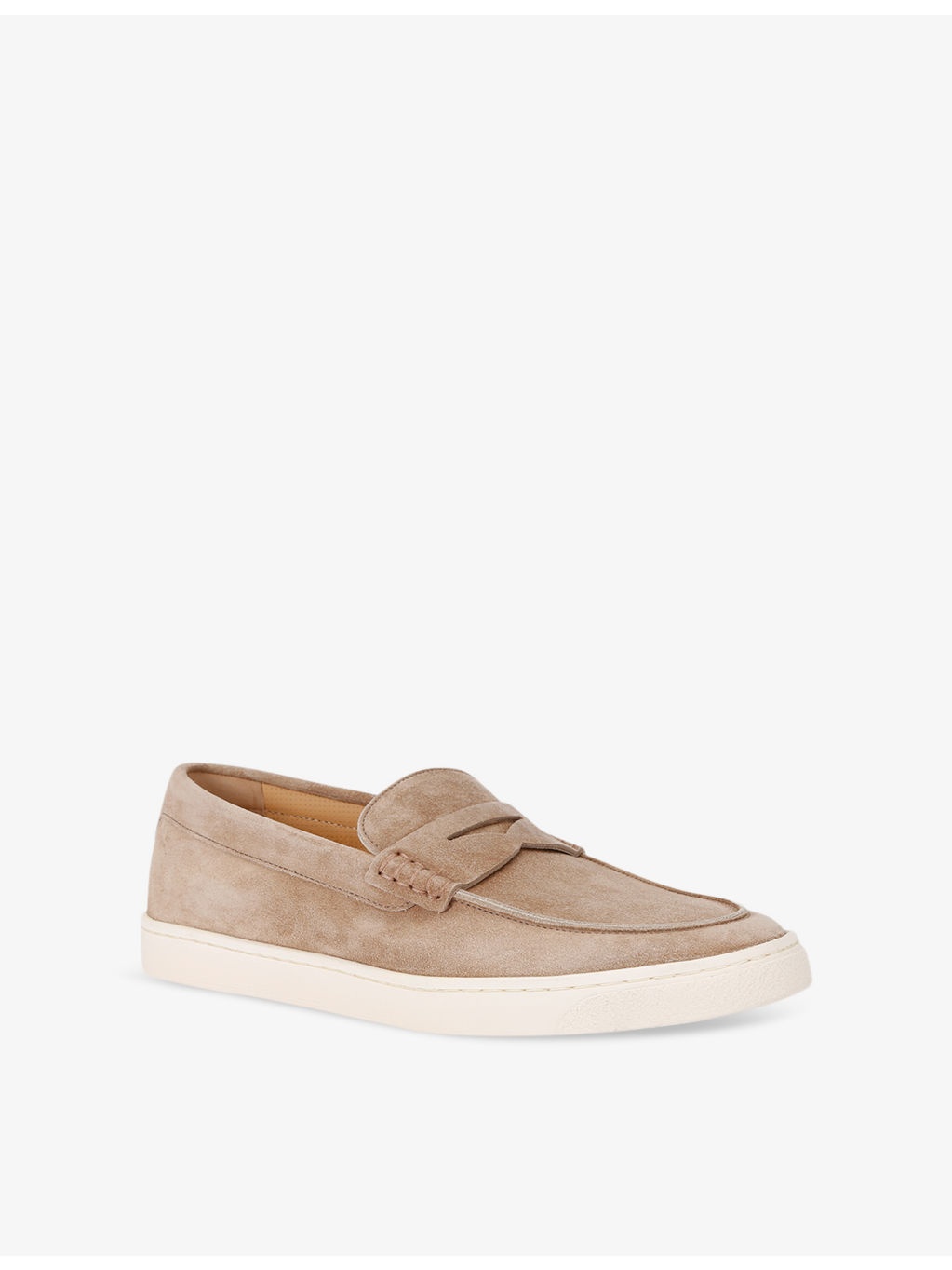 Hybrid penny-slot suede loafers - 3