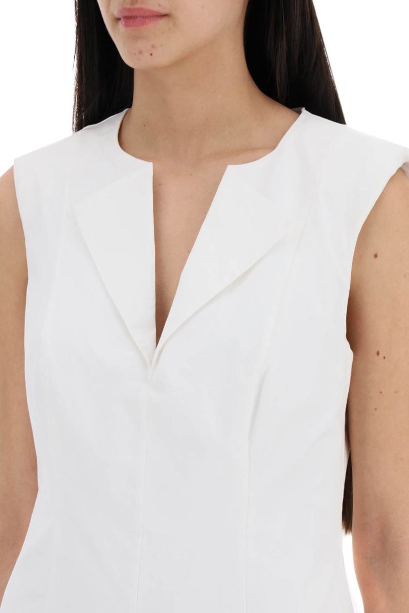 Roland Mouret COTTON POPLIN MIDI DRESS IN - 4