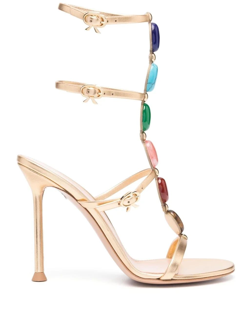 coloured stones strappy ankle sandals - 1