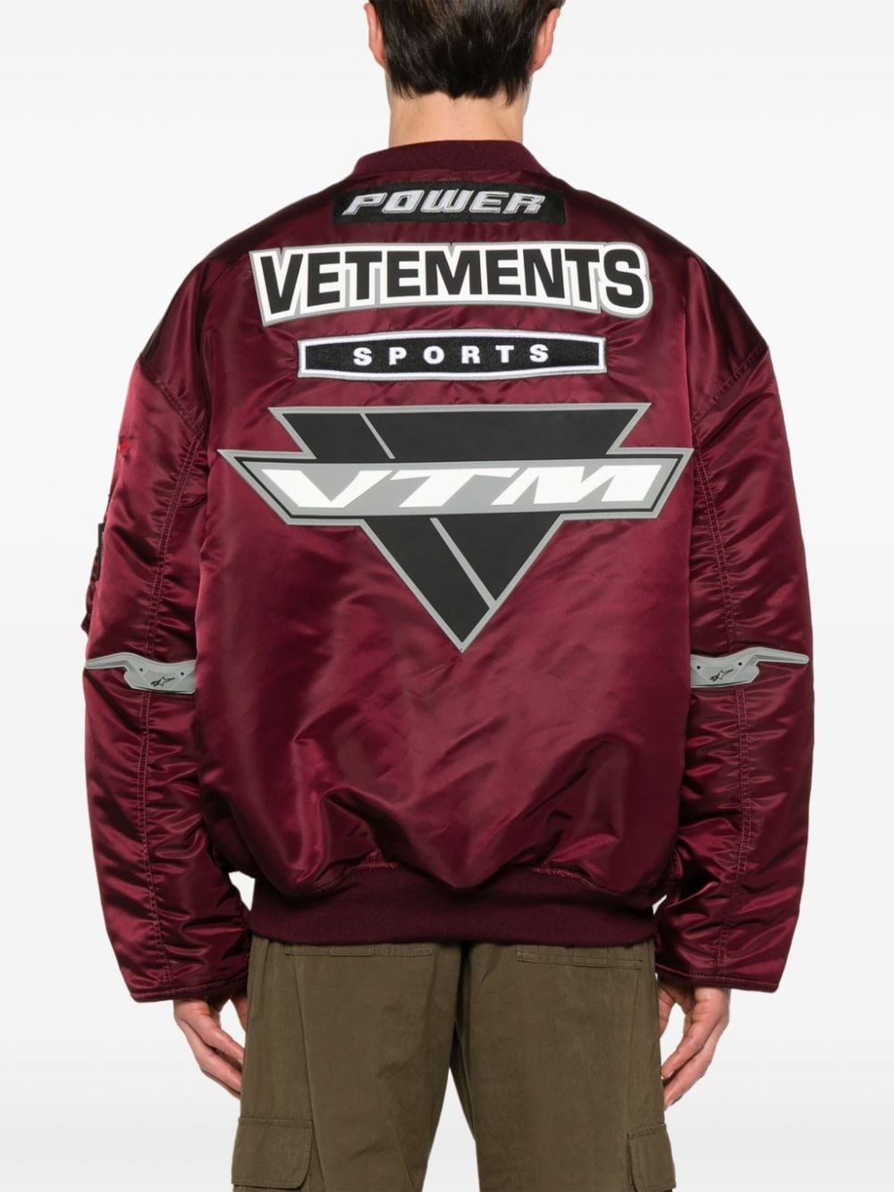 logo-appliquÃ© bomber jacket - 5