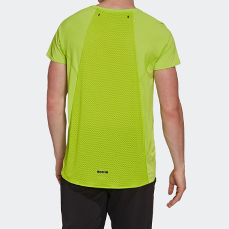 adidas HEAT.RDY TEE M Running Sports Short Sleeve Yellow FK0740 - 6