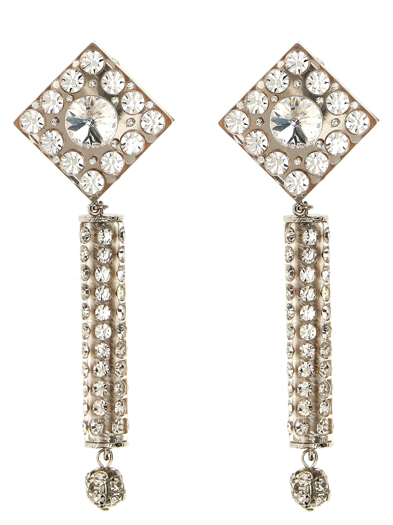 Crystal Earrings Jewelry Silver - 1