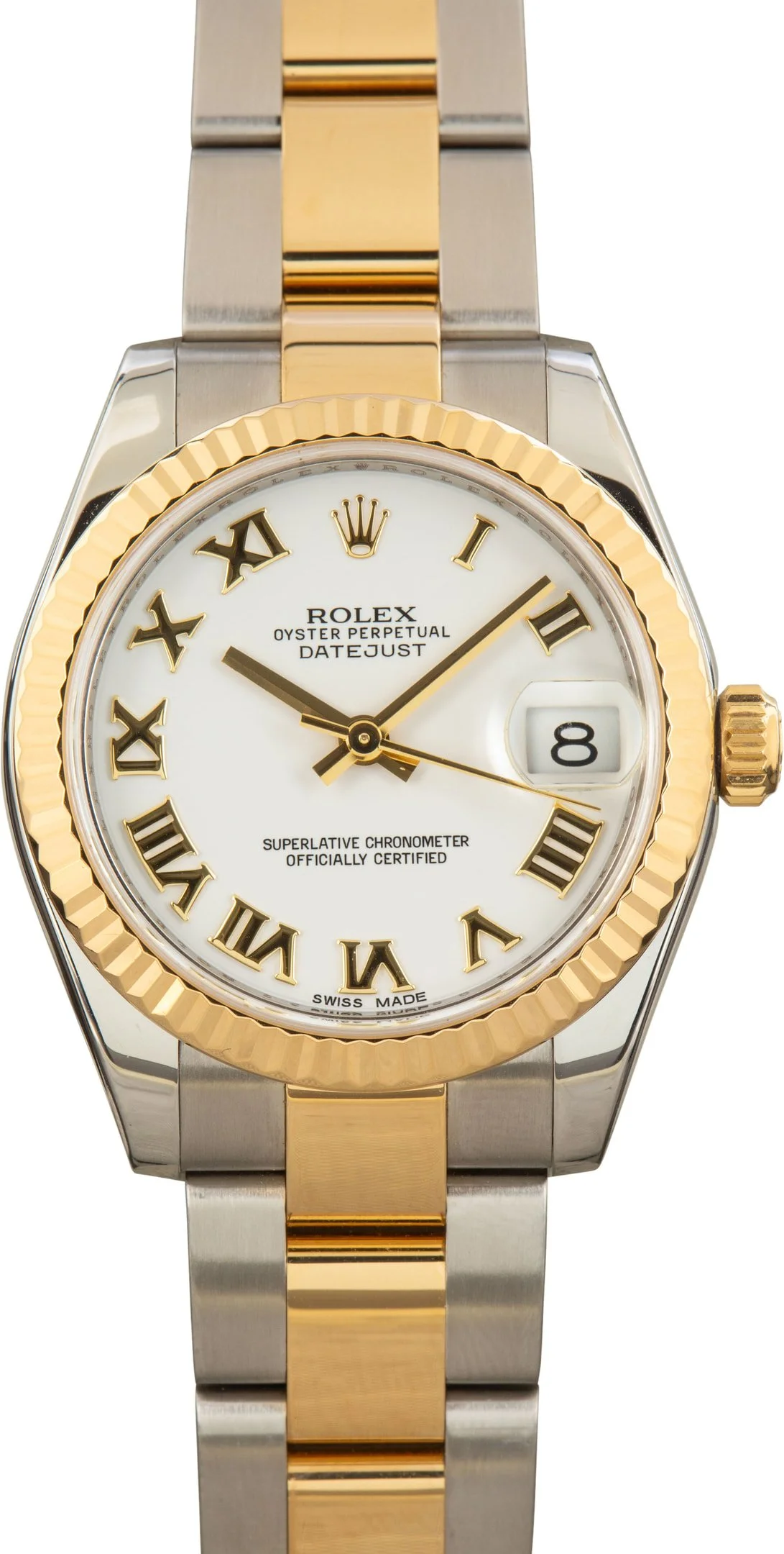 Used Rolex Datejust 31 Steel & Gold 178273 White Roman Dial - 1