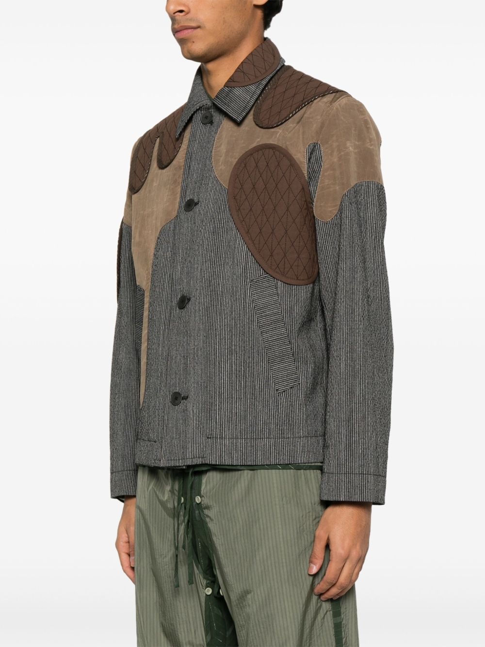patchwork-design jacket - 3