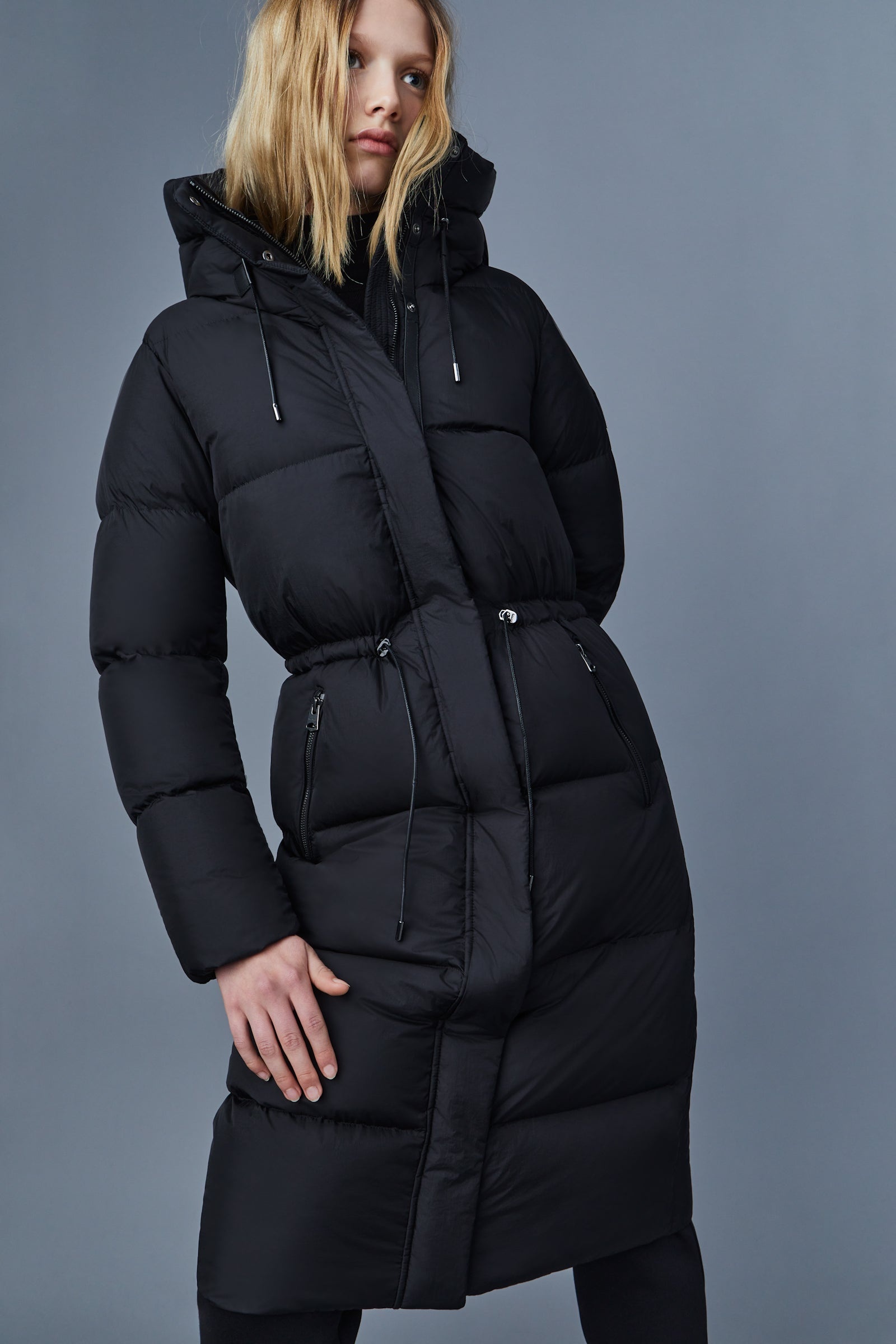 ISHANI foil shield long down coat with hood - 6