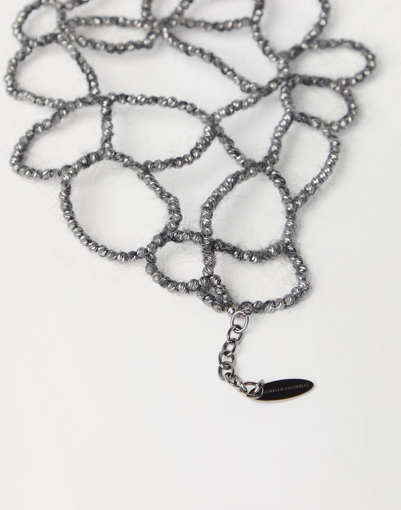 Brunello Cucinelli Ramage bracelet in Sterling Silver and mohair outlook