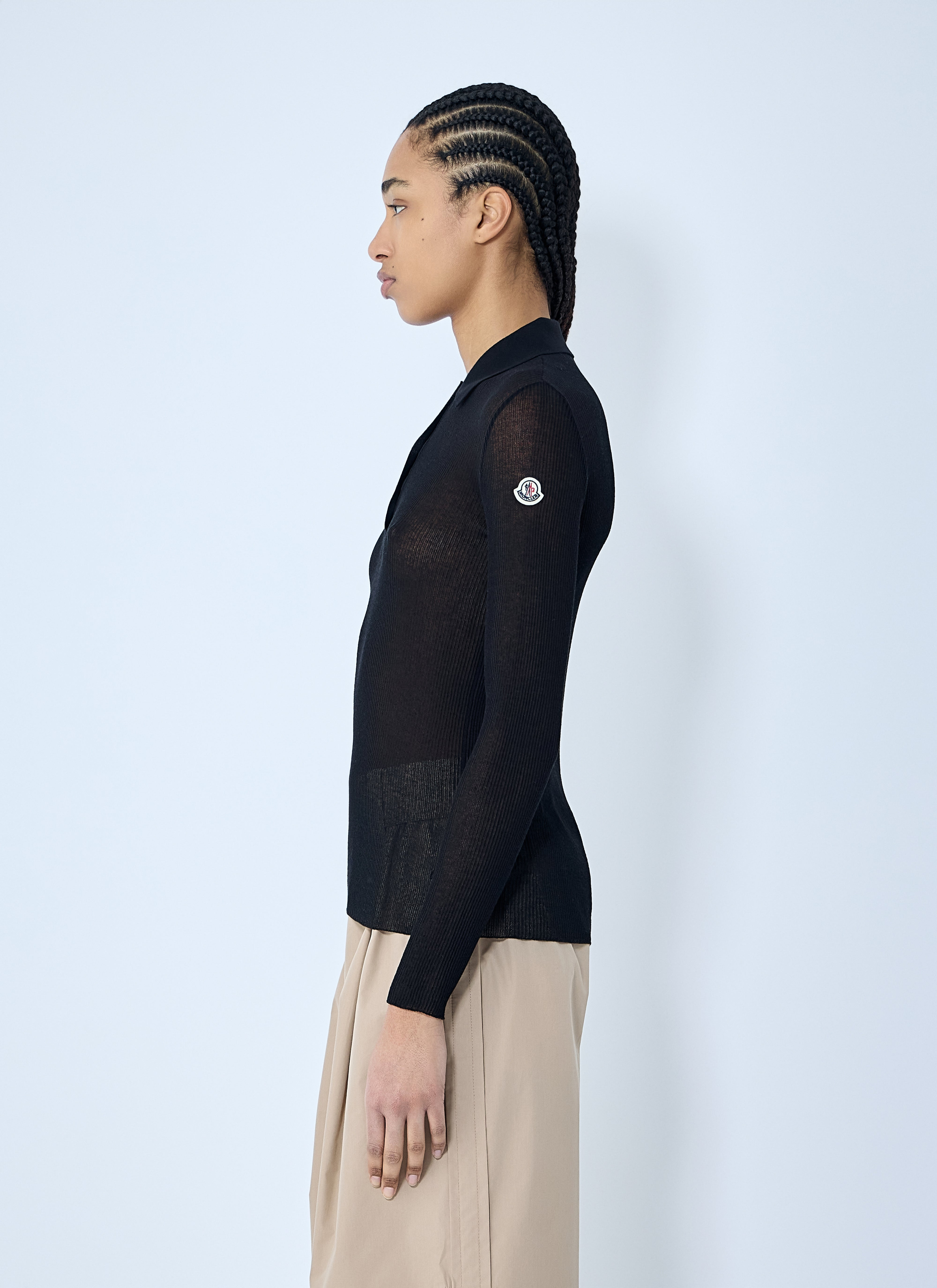 Moncler Women Logo Motif Polo Shirt - 3