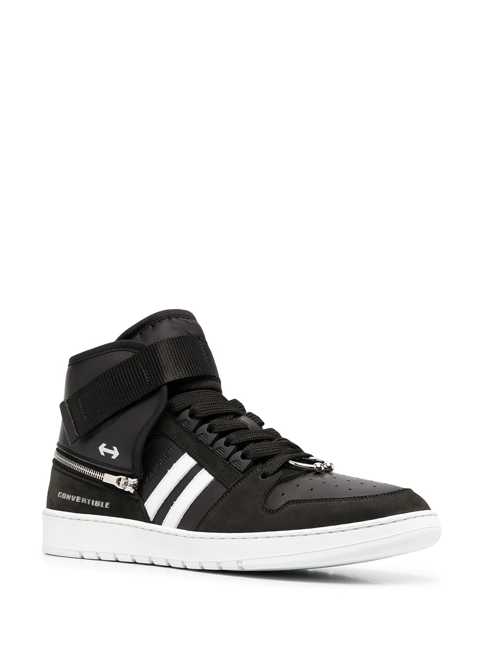 side-stripe high-top sneakers - 2