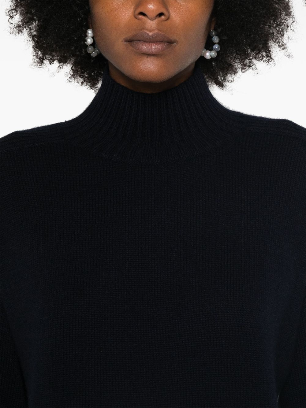 mock-neck cashmere sweater - 5