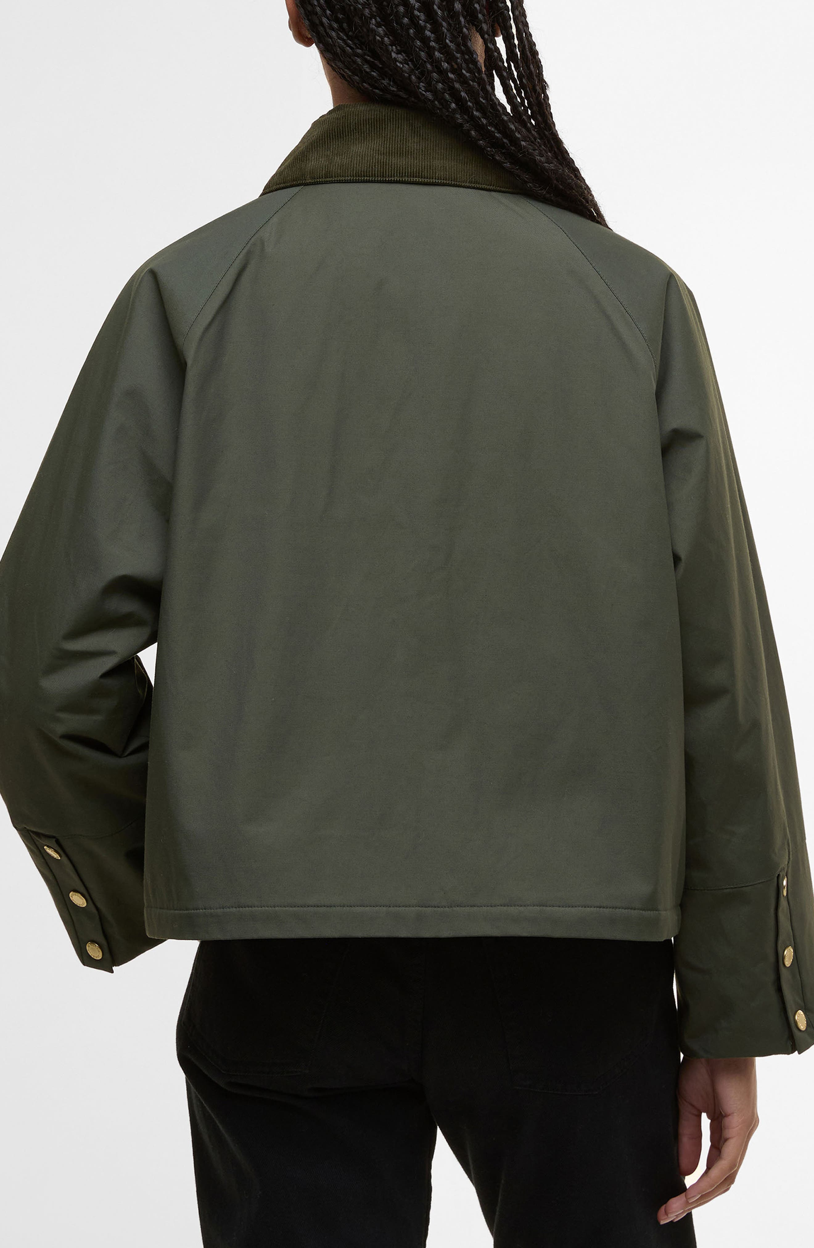 Barbour Phoebe Crop Jacket in Olive Brown at Nordstrom - 2