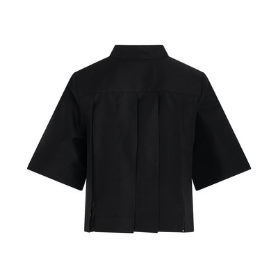 sacai Cotton Gabardine x Knit Pullover in Black outlook