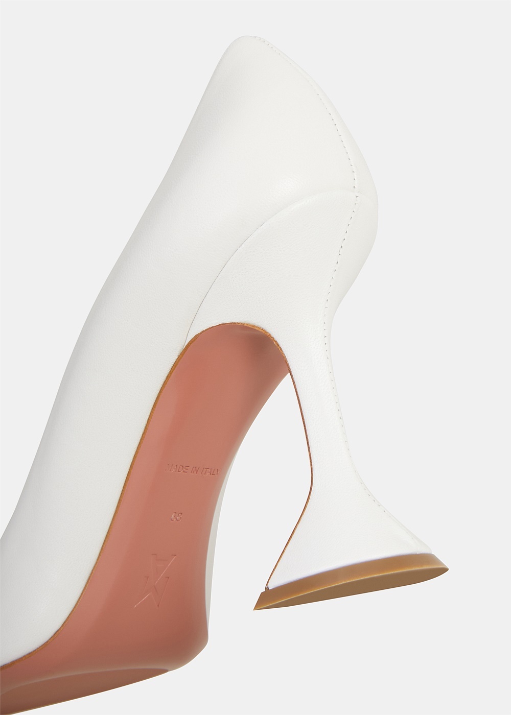 White Nappa Ami Pump - 4