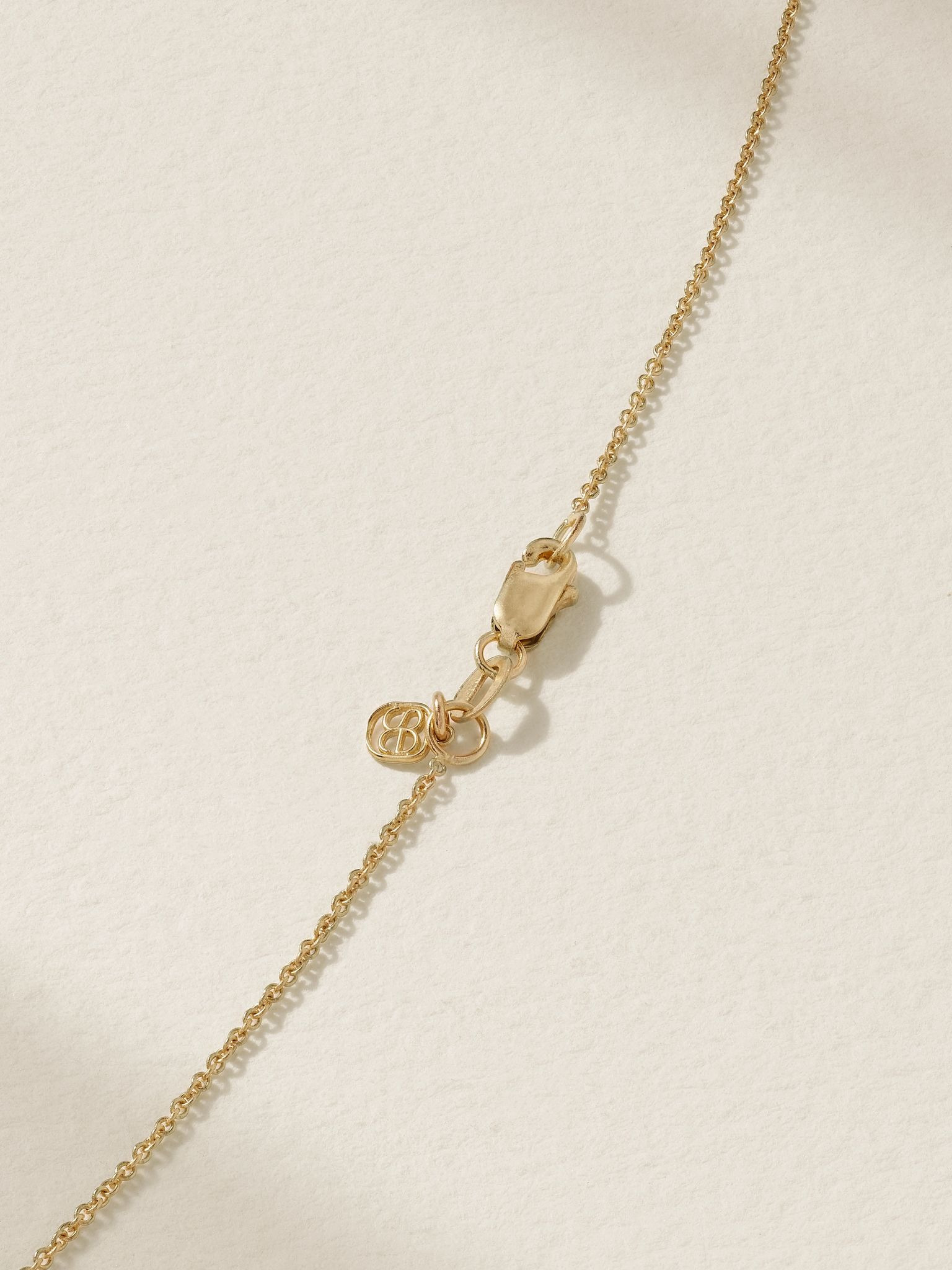Chance Heart 14-karat gold, enamel and sapphire necklace Gold - 3