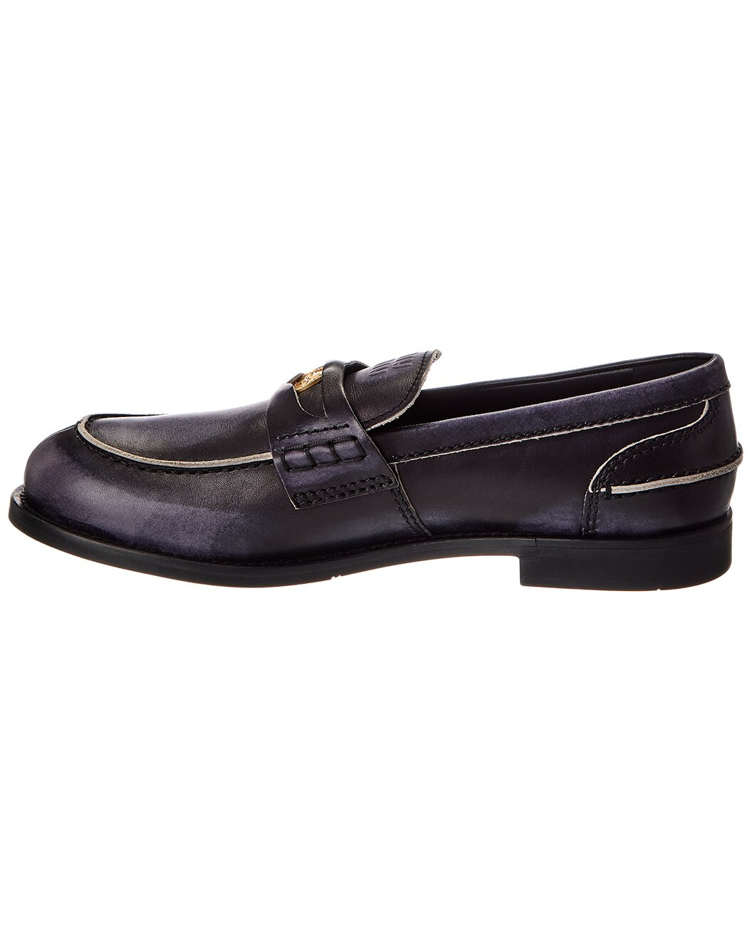 Miu Miu Logo Leather Loafer - 2
