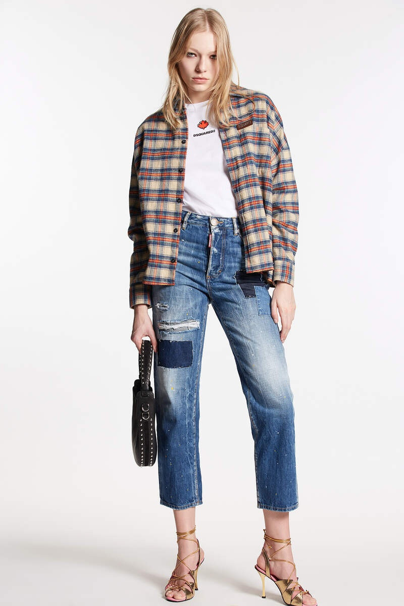 MULTICOLOR WAVED STRIPES BOSTON JEANS - 1