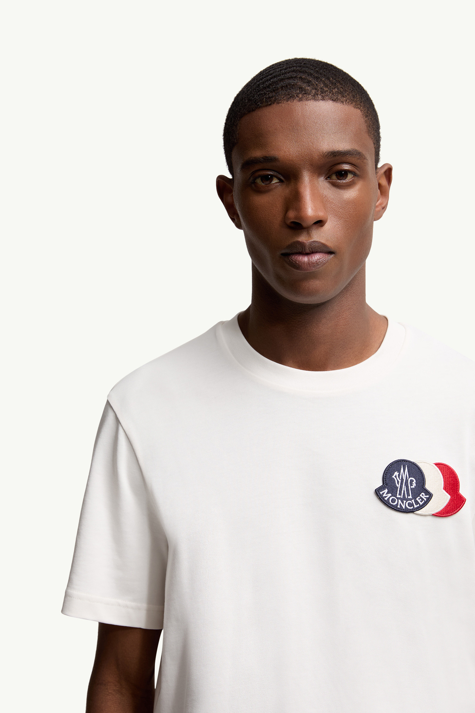 Embroidered Tricolor Logo Cotton T-Shirt - 6