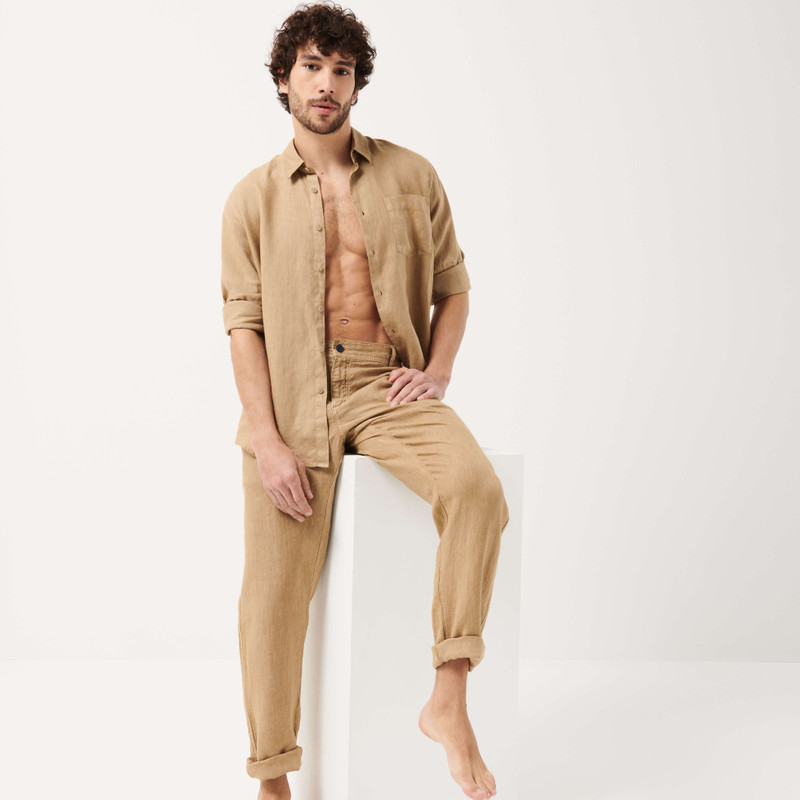 Men Linen Pants Natural Dye 7