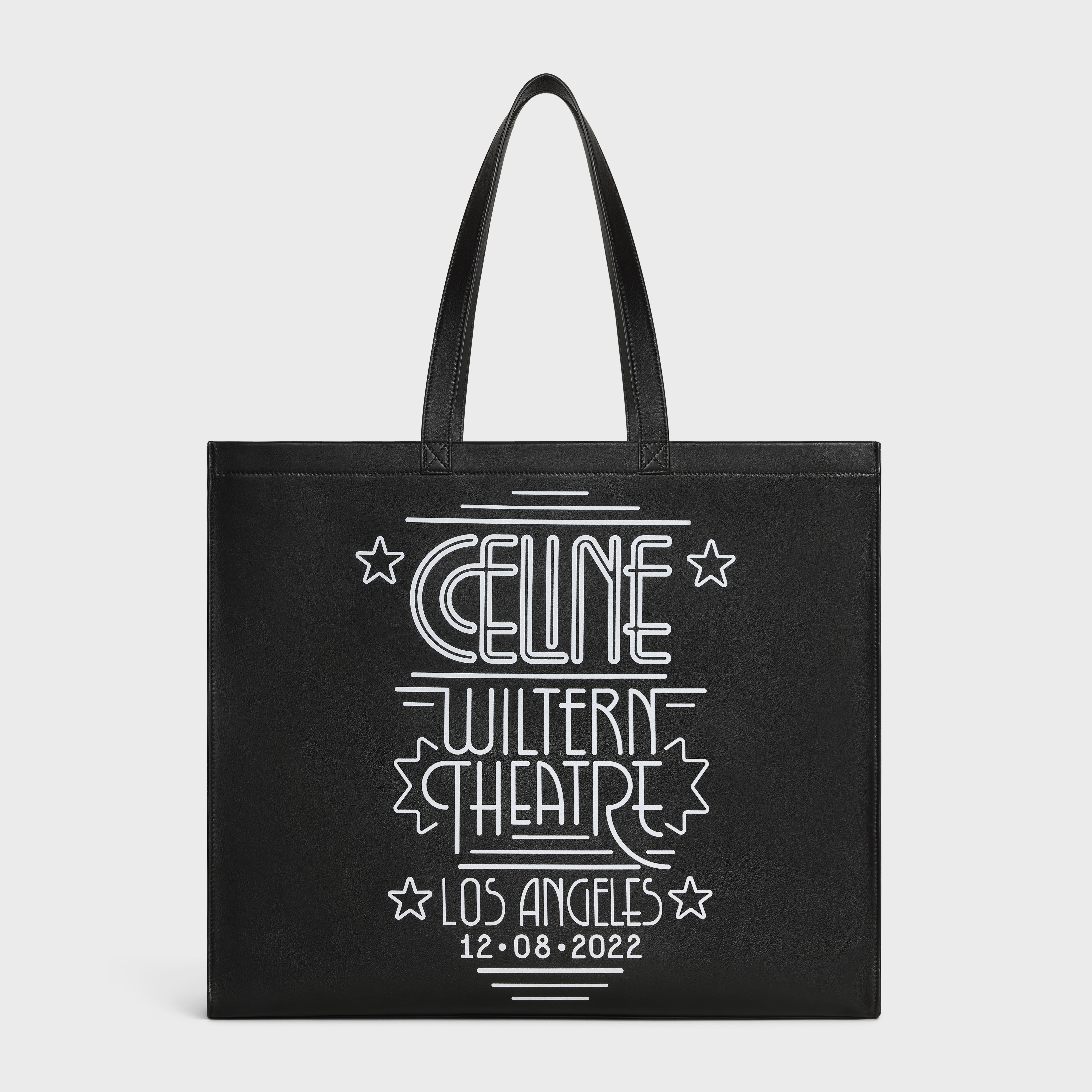 LARGE SQUARED CABAS in CALFSKIN WITH CELINE WILTERN PRINT - 5