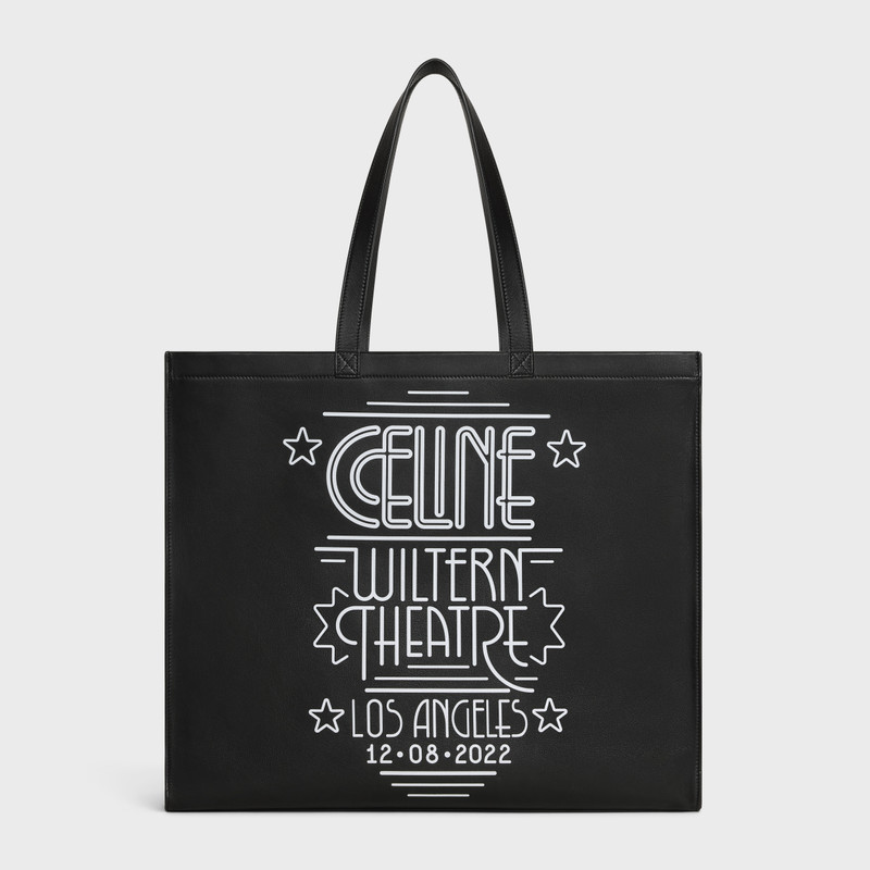 LARGE SQUARED CABAS in CALFSKIN WITH CELINE WILTERN PRINT 5