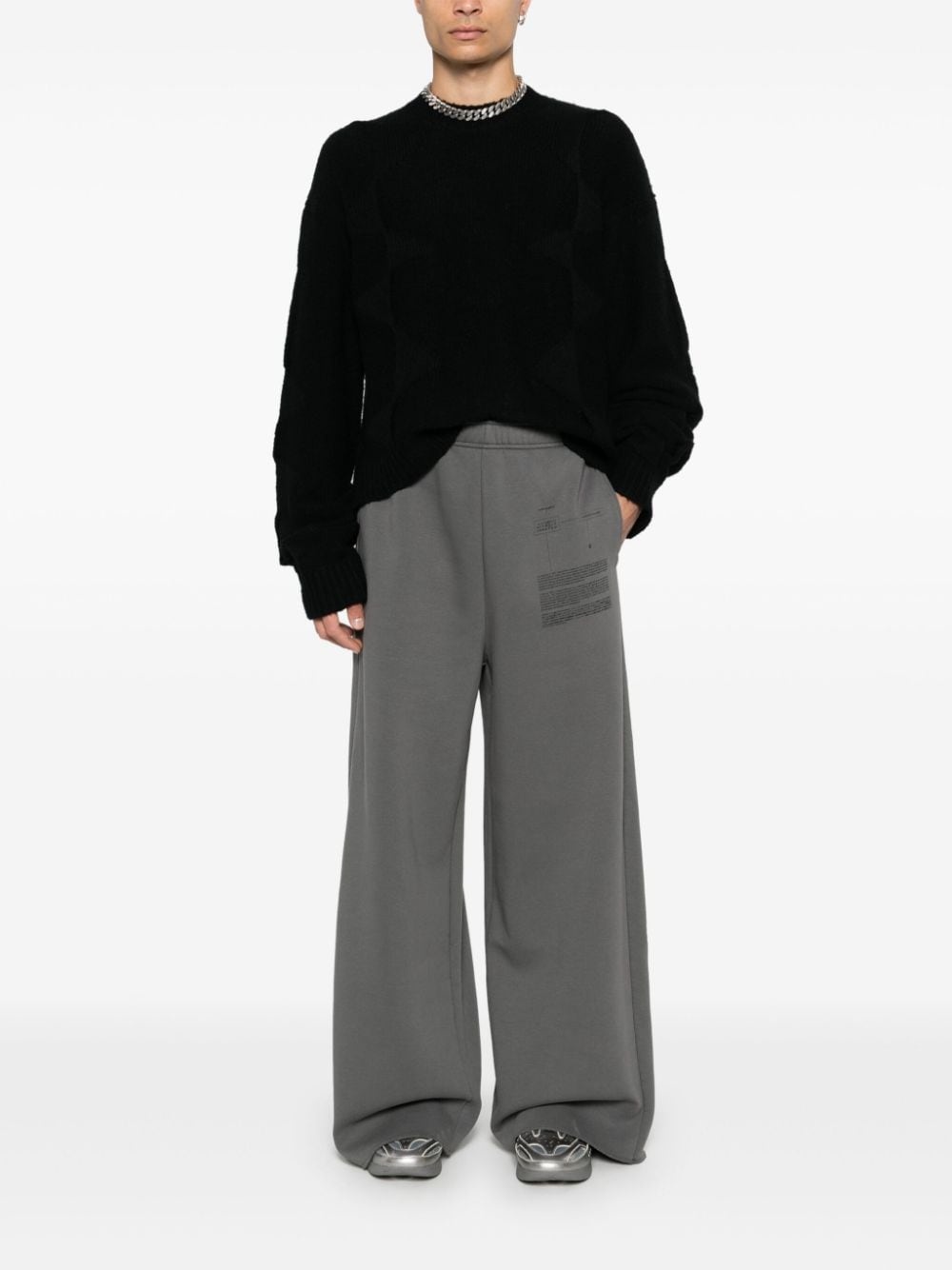 numbers-motif track pants - 2