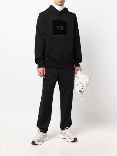 Y-3 logo-print hoodie outlook