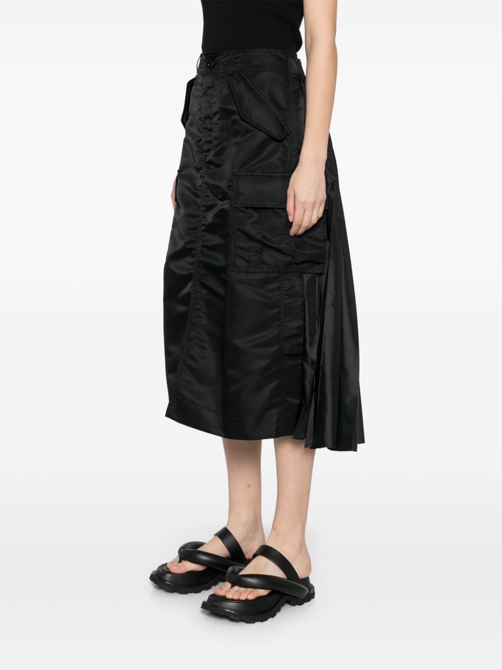 panelled-design skirt - 3