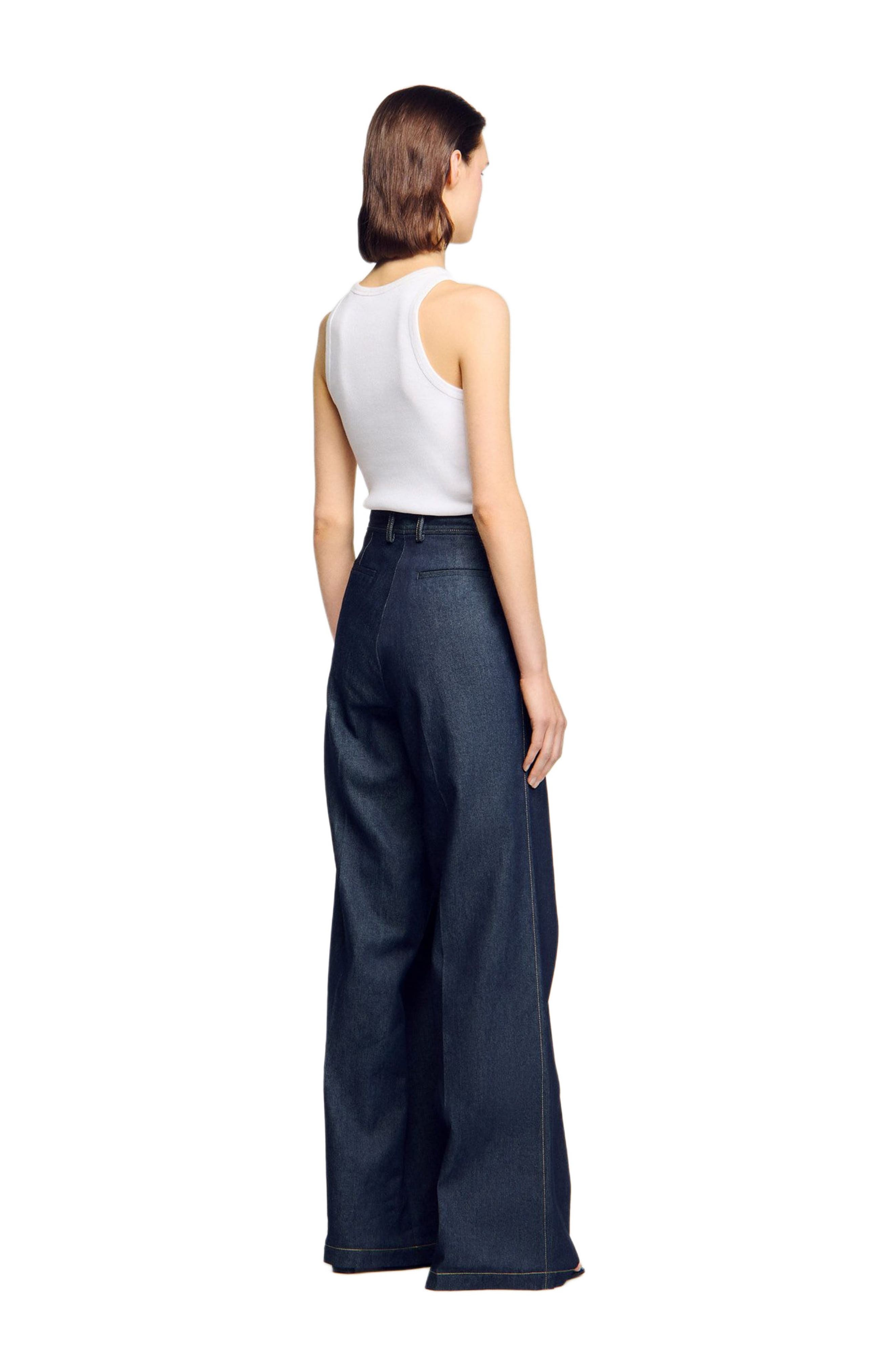 SANDRO Denim suit trousers in Deep Blue at Nordstrom - 2