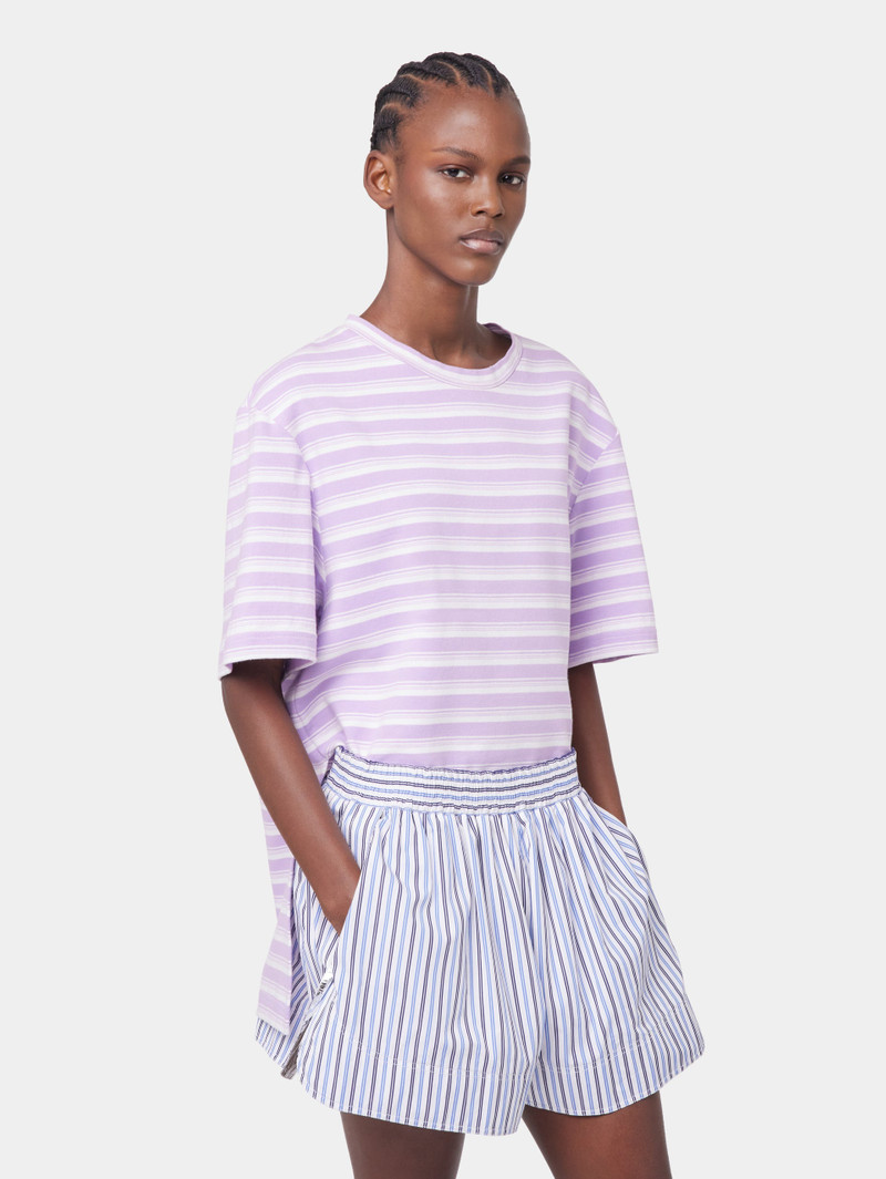 rabanne PURPLE OVERSIZED TEE-SHIRT IN COTTON JERSEY outlook