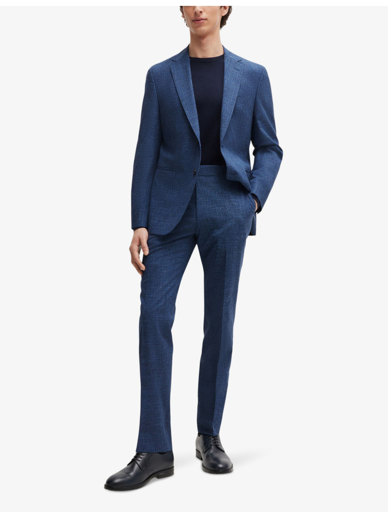 BOSS Regular-fit single-breasted stretch wool-blend suit outlook