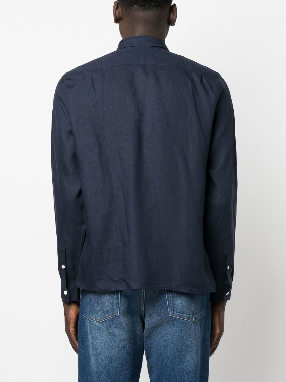 logo-embroidered button-down shirt - 4