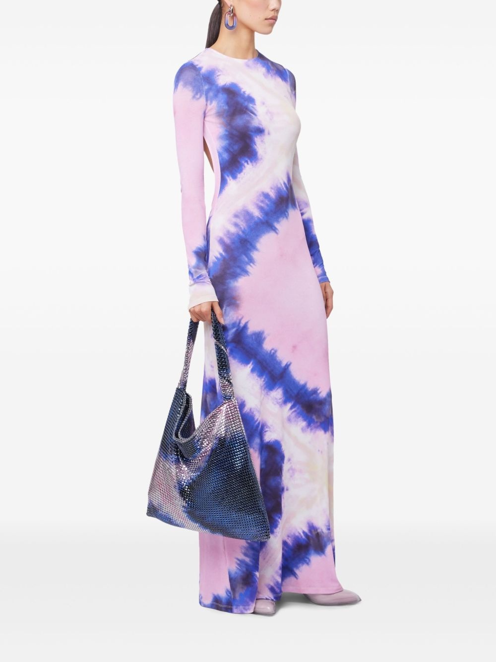 tie-dye print dress - 3