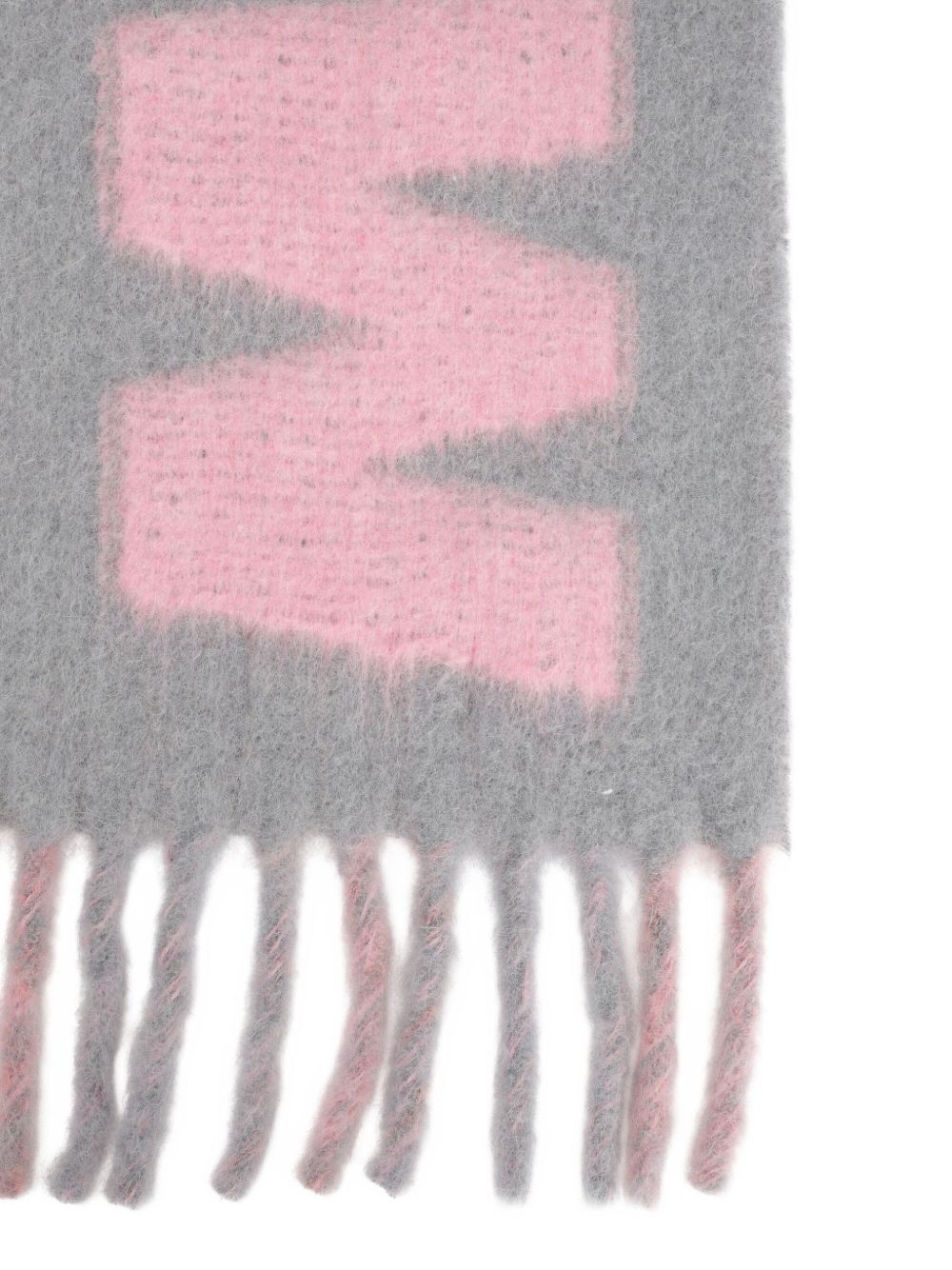 striped fringed scarf - 2