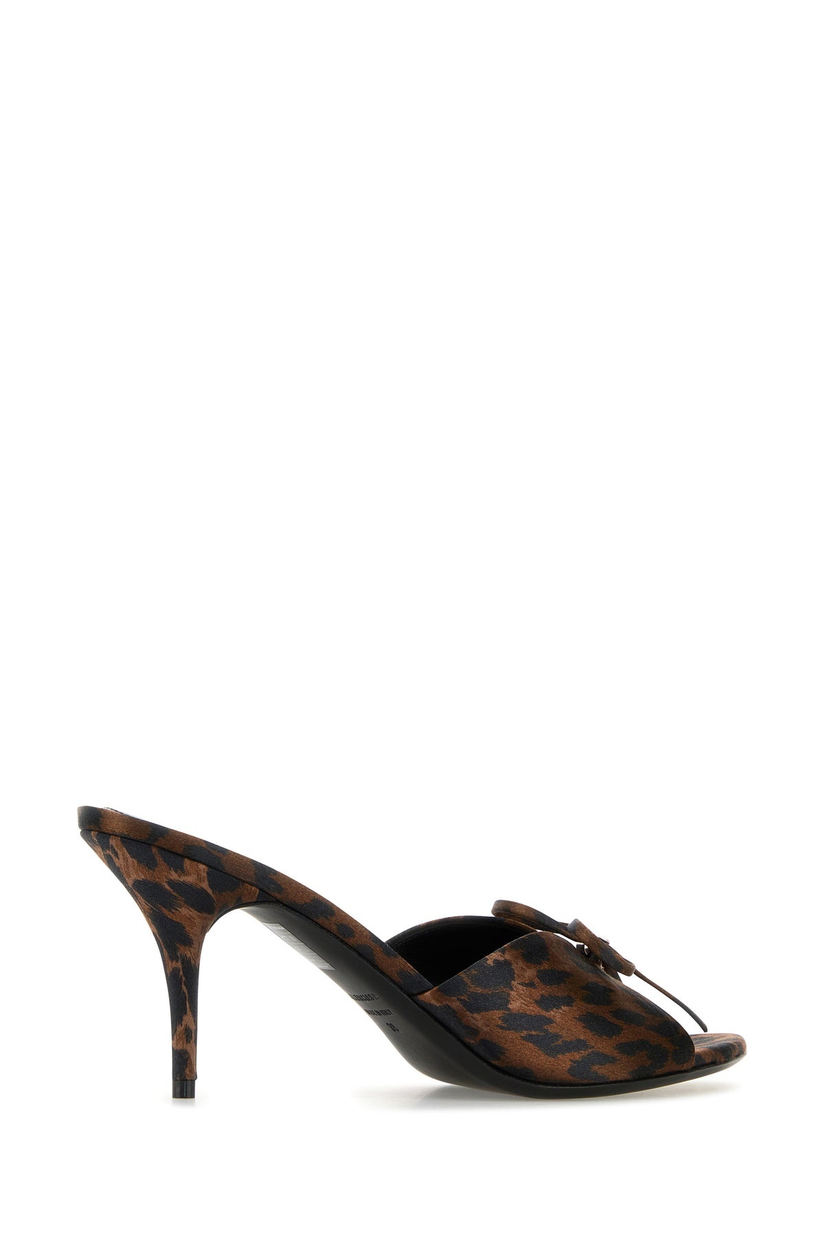 Printed satiin Knife Bow mules - 3