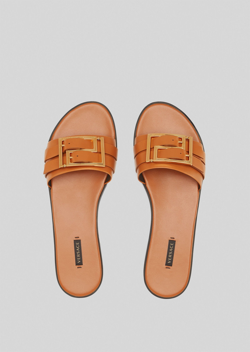 Meander Leather Slides 3