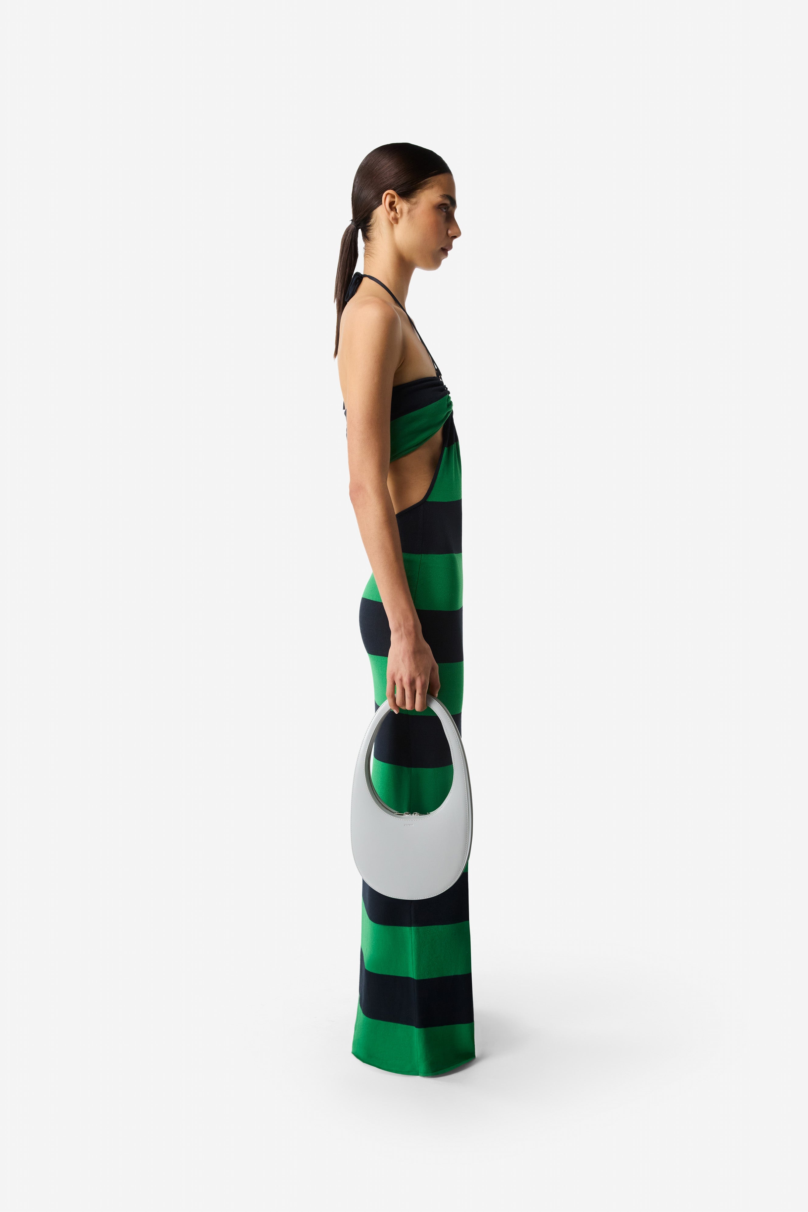 Knitted Striped Halter Dress - 3