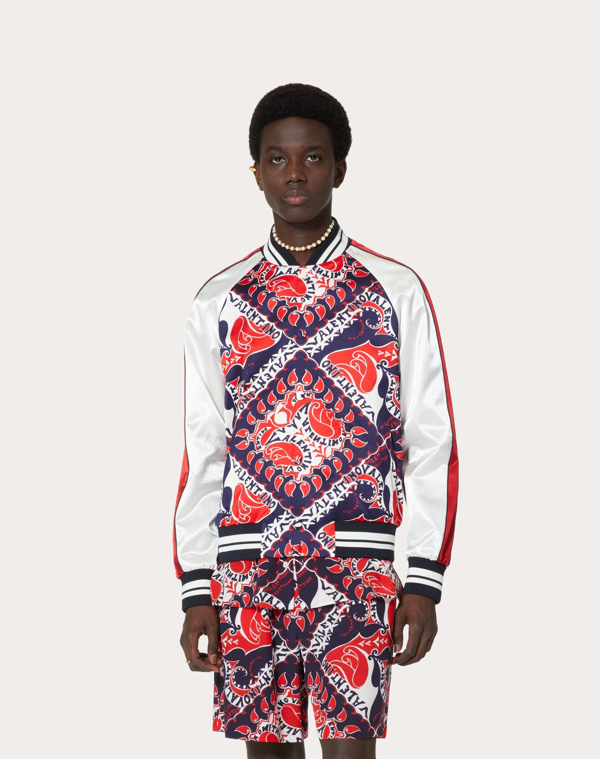ARCHIVE MANIFESTO BANDANA PRINT VISCOSE AND COTTON BOMBER JACKET - 3