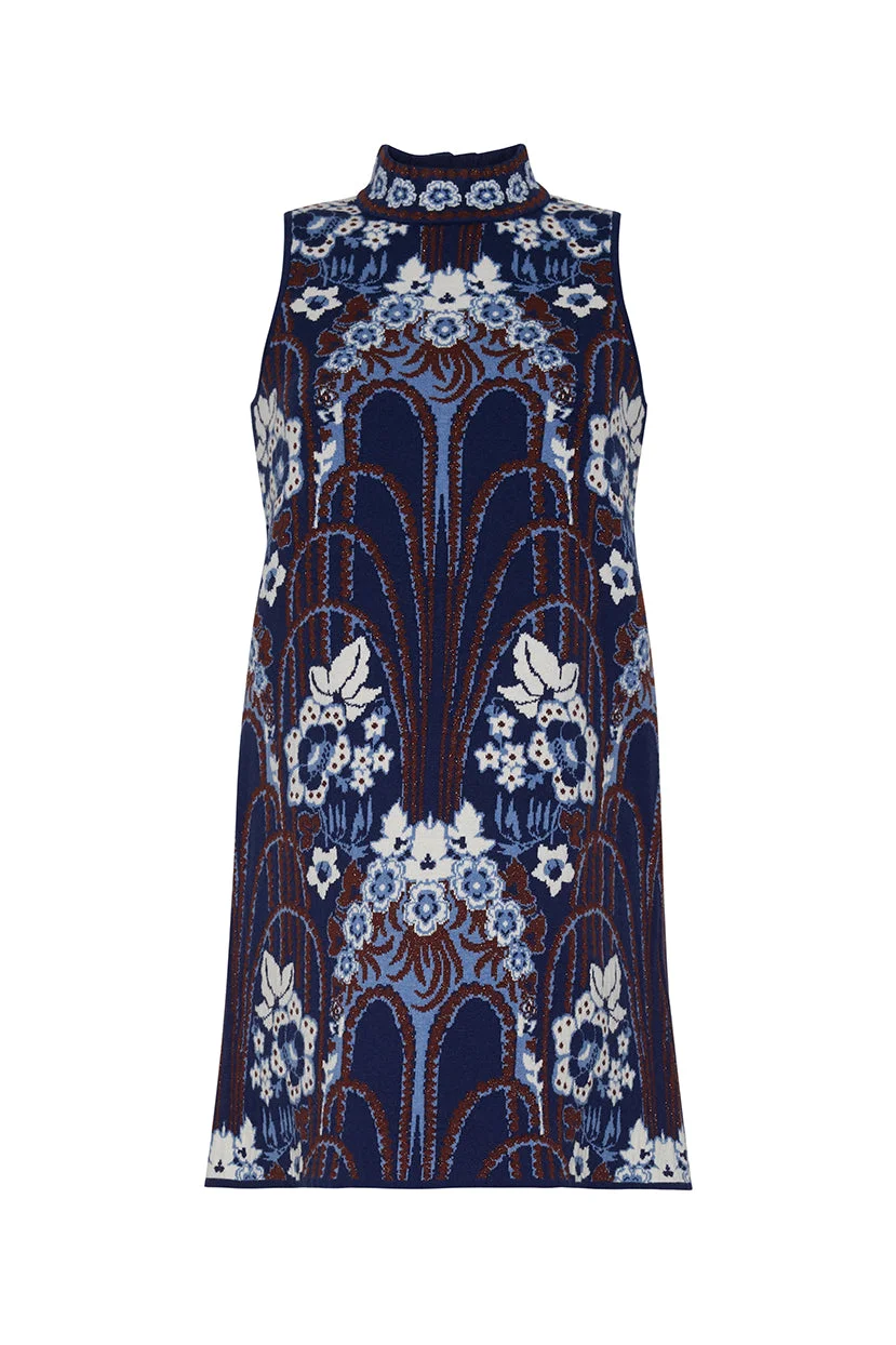 Ayla Mini Dress
Shimmering Shift with a Mockneck Twist - 1