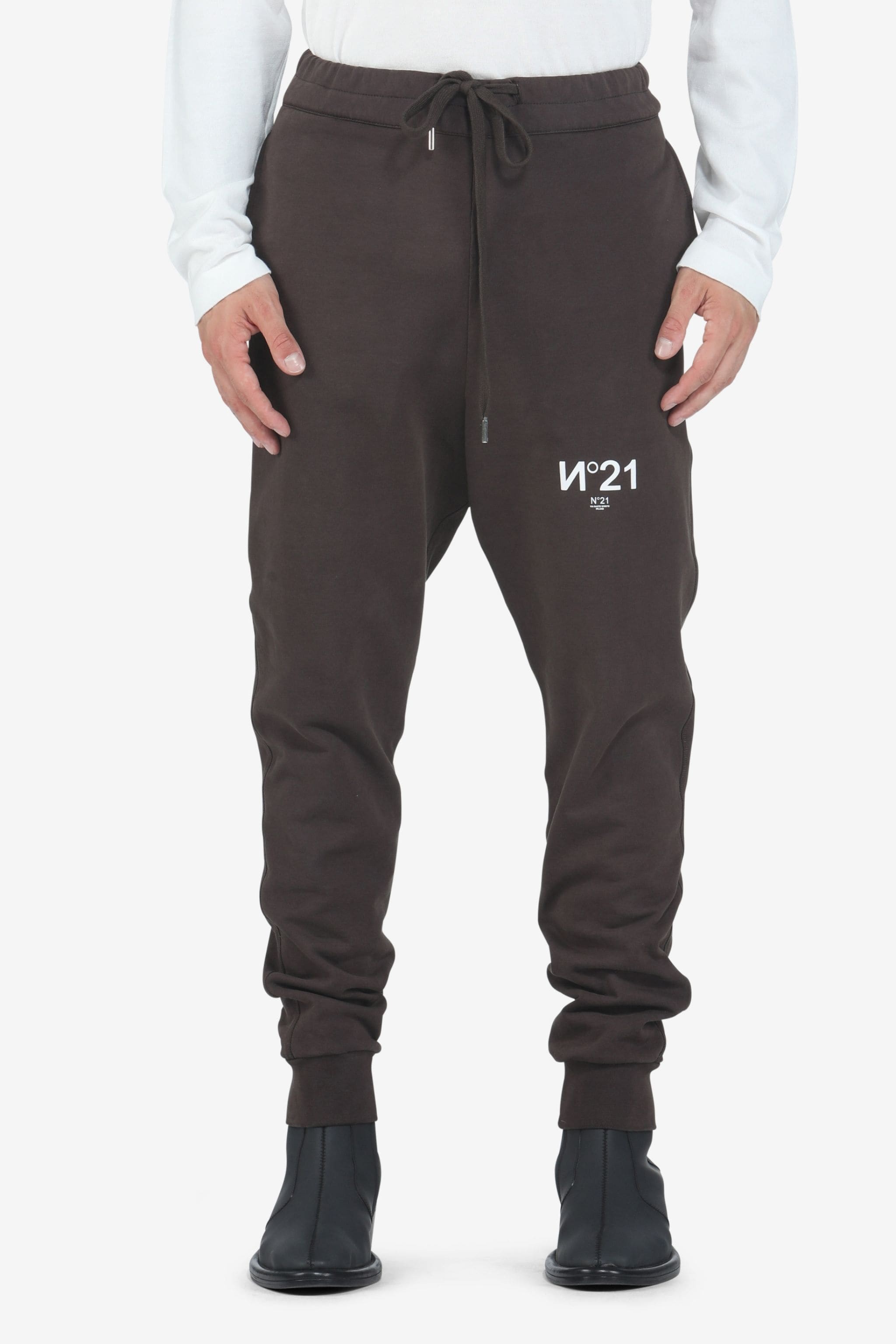 LOGO-PRINT COTTON SWEATPANTS - 1