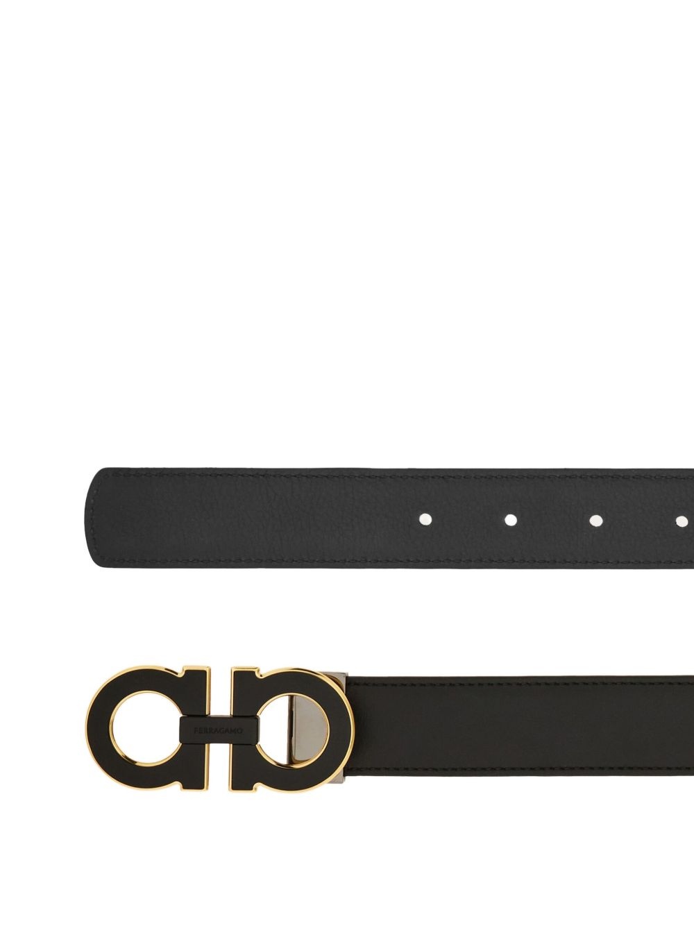Gancini leather belt - 2