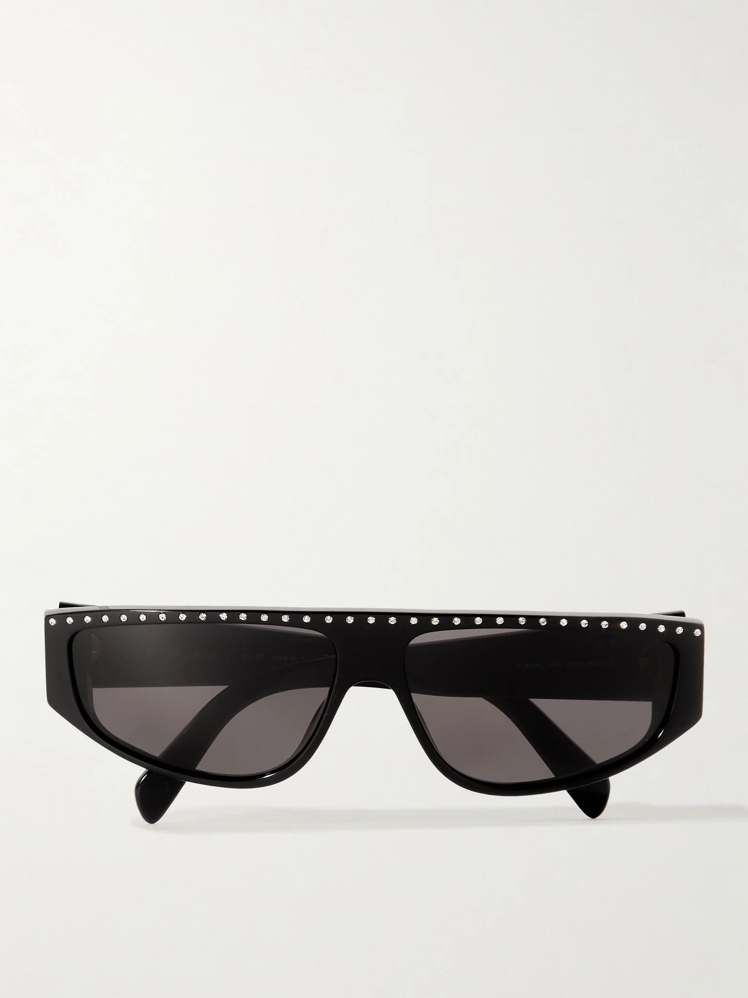 Alan 2 Crystal-Embellished D-Frame Acetate Sunglasses Black - 1