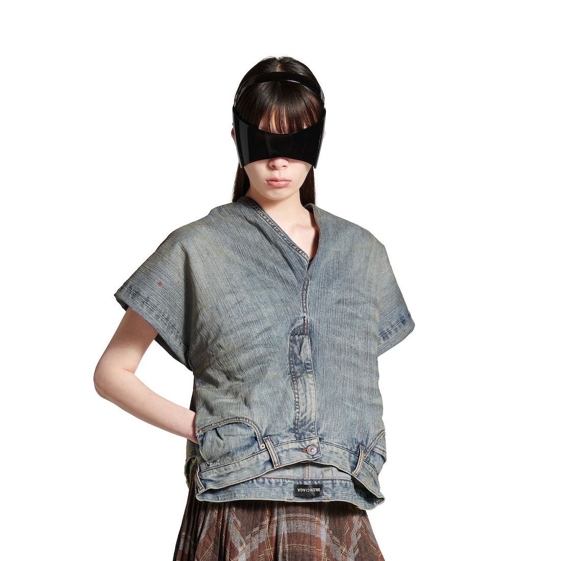 Women's Denim Pants Top  in Light Blue - 5